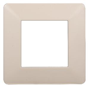 Placca 2 moduli 502 in plastica sabbia compatibile anche con Vimar Plana