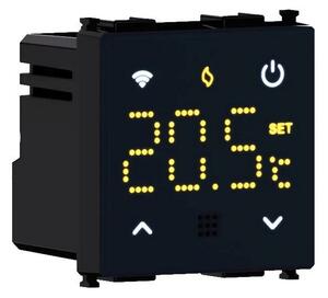 Termostato Smart Tuya Wi-Fi Touch digitale da incasso nero compatibile anche con BTicino Matix