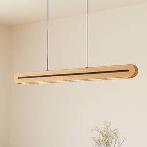 Lampada a sospensione Darnor Lucande, dimmerabile, Legno chiaro, Soggiorno / Sala da pranzo, Legno, Moderno, Lampada a sospensione