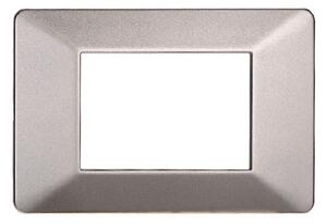 Placca 3 moduli 503 in plastica titanio compatibile anche con Vimar Plana