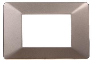 Placca 3 moduli 503 in plastica bronzo compatibile anche con Vimar Plana