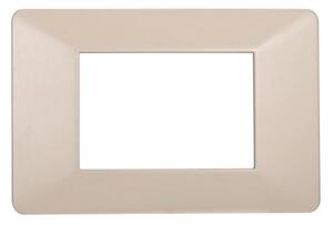 Placca 3 moduli 503 in plastica sabbia compatibile anche con Vimar Plana