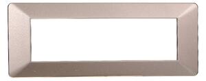 Placca 7 moduli 507 in plastica bronzo compatibile anche con Vimar Plana
