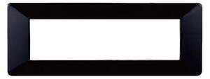 Placca 7 moduli 507 in plastica nero compatibile anche con Vimar Plana