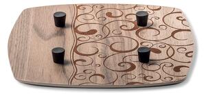 Ves Design Sottopentola in legno di forma quadrata in stile moderno Acqua Legno