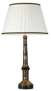 Lampada da tavolo Strasbourg nero-oro 1xE27x60W in legno, dimensioni: 87x46,5x15 cm, IP20, Designer's Lightbox