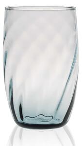 Ves Design Bicchieri alti 2Pz in vetro trasparente in stile moderno Acqua Vetro Azzurro