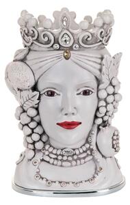 Bongelli Preziosi Testa di moro femminile decorata a mano dallo stile moderno Bianco