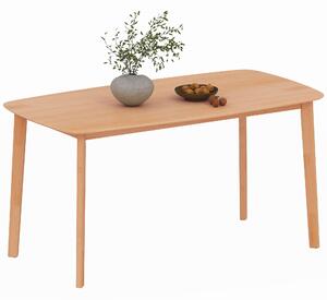 HOMCOM Tavolo da pranzo rettangolare per 6 persone tavolo da cucina 150 cm in legno massiccio 150 x 80 x 76 cm legno naturale | Aosom Italy