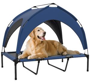 Divano Per Cani E Gatti PawHut - Con Cuscino E Tettuccio, Tela Rimovibile 91x71x81 Cm | Resina Intrecciata - Foto 4