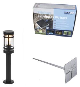 Lampada da esterno moderna nera 50 cm IP44 - GLEAM