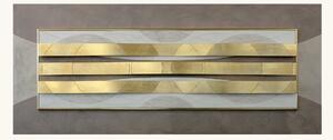 Artitalia Quadro contemporaneo in rilievo 3d con decori in resina e foglia oro 155x65 Legno Quadri Materici