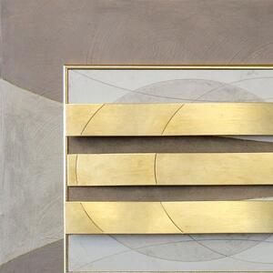 Artitalia Quadro contemporaneo in rilievo 3d con decori in resina e foglia oro 155x65 Legno Quadri Materici