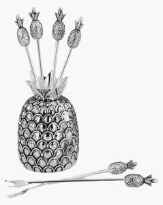 Set forchettine per formaggio/olive placcate in argento Norwin, set da 7