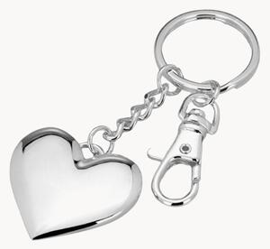 Portachiavi placcato in argento Heart