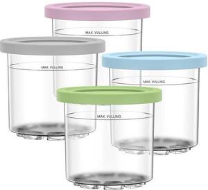 Contenitori per il ghiaccio - Bicchieri per la conservazione del ghiaccio - Adatti alle serie NC301, NC300 e NC299AMZ - Chiusi, lavabili in lavastoviglie - Rosa, verde, grigio e blu - Set da 4 pezzi