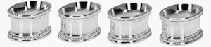 Set di 4 portatovaglioli placcati in argento Lorenz