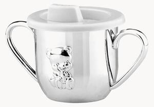 Tazza per bambini con manico placcata in argento Otto