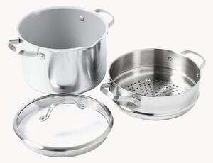 Pentola antiaderente con inserto a vapore e coperchio Venice Pro, set da 3