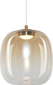 Moderna lampada a sospensione dorata con paralume ovale in vetro per il soggiorno, colore caldo, LED 4W, VASO Milagro