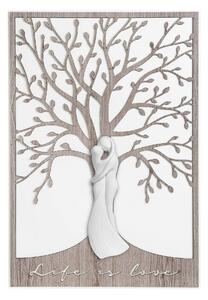 Bongelli Preziosi Quadro moderno piccolo in legno con albero della vita e abbraccio di innamorati Rovere Breeze Capezzali con Sacra Famiglia,Capezzali Moderni