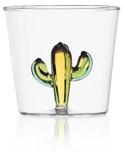 Ichendorf Bicchiere in vetro tumbler con cactus interno in vetro Desert Plant Vetro Ambra