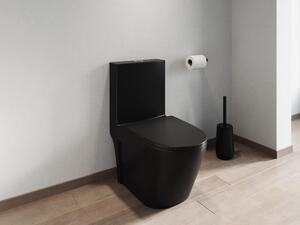 WC da appoggio Nero opaco in Ceramica Drenaggio orizzontale - NAGILAM