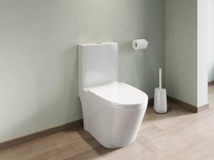 WC da appoggio Drenaggio orizzontale in Ceramica Bianco brillante - NAGILAM