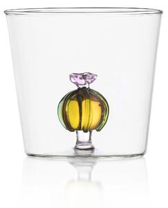 Ichendorf Bicchiere in vetro tumbler con piccolo cactus Desert Plant Vetro Ambra
