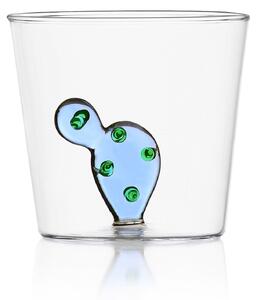 Ichendorf Bicchiere in vetro tumbler con cactus Desert Plant Vetro Blu
