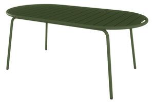 Tavolo da giardino ovale L.180 cm in metallo Kaki - MONTEFARO di MYLIA