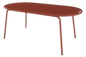 Tavolo da giardino ovale L.180 cm in metallo Terracotta - MONTEFARO di MYLIA