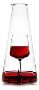 Ichendorf Caraffa in vetro per vino grande con decorazione calice all'interno InBottiglia Vetro Trasparente