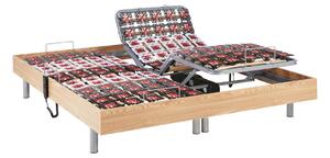Rete relax 2x48 sospensioni in legno decorative quercia naturale di DREAMEA - 2 x 70x 190 cm - motori OKIN