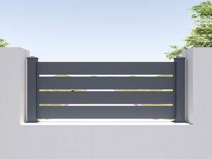 Recinzione da appoggio traforata H80,3 x L188,6 cm in Alluminio Antracite - PRIMO