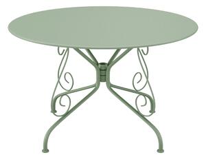 Tavolo da giardino D.120 cm in metallo in stile ferro battuto - Verde acqua - GUERMANTES di MYLIA