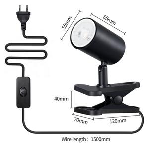 Immax NEO 08291L - Lampada a morsetto PUNTO 1xGU10/9W/230V nera