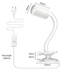 Immax NEO 08294L - Lampada flessibile con clip PUNTO 1xGU10/9W/230V bianca