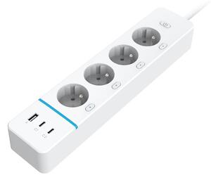 Immax NEO 07821L - Ciabatta NEO LITE Smart con 4 prese AC, 1x USB e 2x USB-C, Wi-Fi