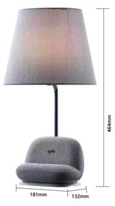 Immax NEO 09109L - Lampada da tavolo LED dimmerabile con ricarica wireless Qi SOFA LED/6W/230V grigia