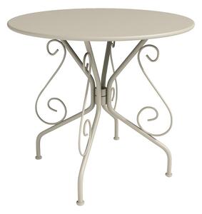 Tavolo da giardino in Metallo Stile ferro battuto Beige - GUERMANTES