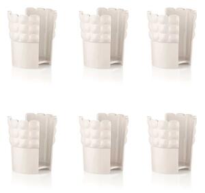 Guzzini Set 6 reggibicchieri universali Tiffany Policarbonato Bianco