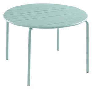 Tavolo tondo da giardino MIRMANDE in metallo - D.110 cm - Verde acqua