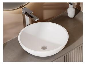 Lavabo bagno tondo 40 cm in Solid Surface Bianco - IMJA