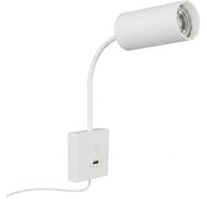Immax NEO 08296L - Lampada da parete con USB PUNTO 1xGU10/9W/230V bianca