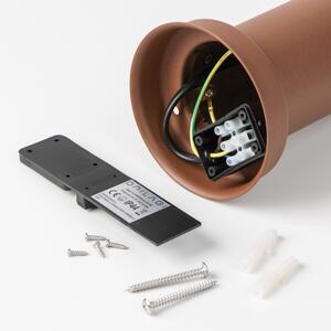 Brilagi - Lampada da esterno con 2 prese SCHUKO NOVA, portalampada 1x E27 (15W, 230V), 40 cm, IP44, marrone