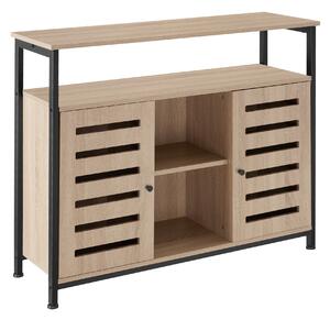 Tectake 404751 credenza warrington 100x37x82cm - industriale legno chiaro, rovere sonoma