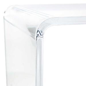 Vesta Tavolino in plexiglass rettangolare in stile moderno da soggiorno "Crystal" Plexiglass Trasparente