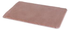 Tappeto antiscivolo rettangolare in poliestere rosa 80 x 50 cm