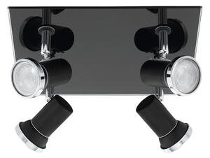 Eglo 780428 - Faretto LED da bagno BABILONE 4xGU10/3W/230V IP44 nero